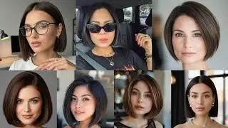 Изысканная простота | Стильная и омолаживающая стрижка боб с мягким узким челкой для женщин старш...