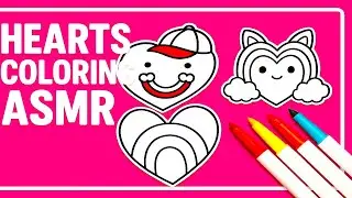 Cozy Rainbow Heart Coloring 🌈❤️✨ Relaxing Marker Sounds ASMR #satisfying #asmr #coloring