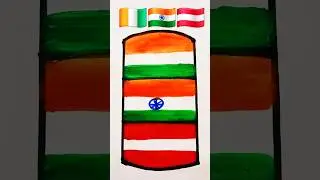 Easy FLAG drawing |#shorts #trending #ytshorts #drawing #DrawingWithChiku #viral #art #tutorial