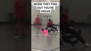 Vegan Fouled! Then Helped Up. #quiteatinganimals #vegan #foul #soccer #futsal #sportsmanship #shorts