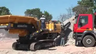 KOMATSU BR380 CRUSHER WORKING FOR DEMOLITION COMPANY