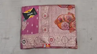 🔥2026 trending Gold crush fabric saree with heavy hand work saree🔥//#day:-18 #arbuda_collection 