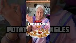 CRISPY Potato Triangles 🥔😍with दादी 👵🏻🫶🏼|| Easy & Tasty Recipe || Namaste 🙏🏽❤️#shorts #food