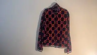 Gucci GG Velour  Velvet chenille track Jacket sweatshirt