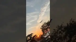 Breathtaking Sunset Flight Landing | Smooth Touchdown in Golden Hour 😍 #flightlanding #sunsetview