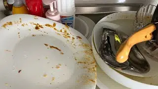 asmr washing dishes by hand😍😍😍