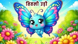 Titli Udi Bus Mein Chadhi | तितली उड़ी बस में चढ़ी | Nursery Rhyme For Kids | Kids Poem | Digi Toonz