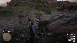 Playing RDR2 story mode.