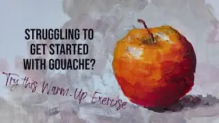Struggling to Get Started? Try this Flat Brush Gouache Warm-Up Exercise