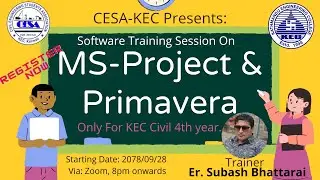 CESA-KEC|| MS PROJECT TRAINING SESSION DAY 5 || By Er. SUBASH BHATTARAI