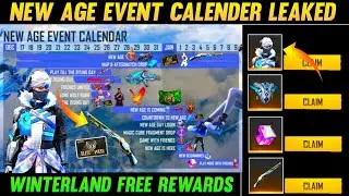 New Age Event Calendar Rewards | Free Fire Winter Event Calendar | Free Fire Age Event Free Rewards