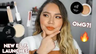 TRYING NEW ELF COSMETICS LAUNCHES 2020 | HYDRATING CAMO CONCEALER, PUTTY EYE PRIMER + MORE!