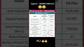 🔥🔥 PLI V/S LIC || PLI And LIC Bonun Different || Pli v/s Lic Benefit 🤗👏