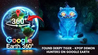VR 360&deg; - Found Derpy Tiger - KPop Demon Hunters on Google Earth!