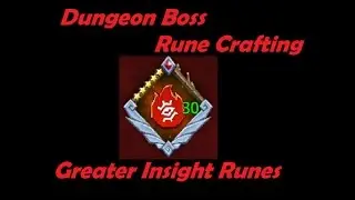 Dungeon Boss Rune Crafting - Greater Insight Runes (Red)