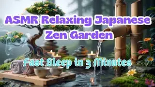 ASMR Relaxing Japanese Zen Garden | Flowing Water, Incense Smoke & Candlelight