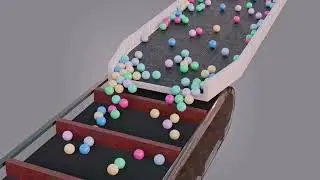 8,000 Color Balls Marble Run Loop animation V02