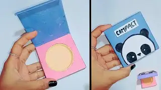 how to make compact powder container at home ||