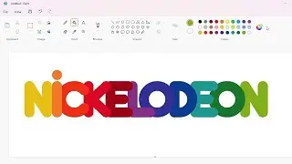 How to draw a colorful Nickelodeon logo using MS Paint | How to draw on your computer