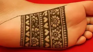 आसान व सुंदर पैर के तलवे की मेंहदी डिज़ाइन| Simple & Beautiful Feet sole mehndi| mehndi ki design