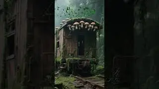 Abandoned Wooden Train Lost in the Jungle | Forgotten Relic of Time #trending #shorts