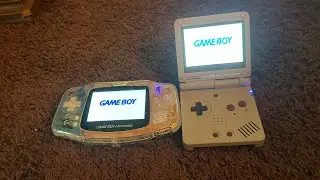 Game Boy Advance Pearl Shell with FP Motherboard & GBA SP with ExtremeRate DMG Styled Shell!