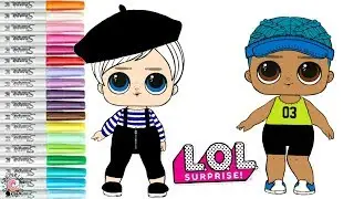 LOL Surprise Dolls Coloring Book Page Custom Brothers Spike Boi Beatnik Boi