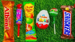 ASMR Most Popular Candys / some lots of colorful rainbow lollipop candy / unpacking chocolate eat