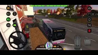 American bus driving gaming video 4K trading video