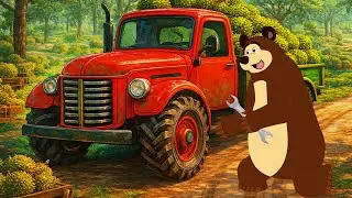 Farm Work Day 🚜🧑&zwj;🔧 -The Bear Repairs Tractor & Transports Durians | Real Farm Animation
