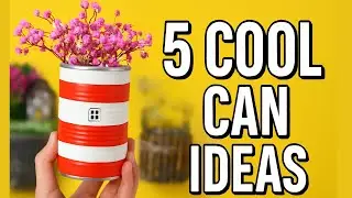 5 Cool DIY Tin Can Ideas 🛠️ | Easy & Creative Upcycling Projects! ♻️