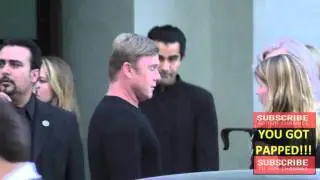 Ricky Schroder arriving to private party at Spagos Restaurant in Beverly Hils