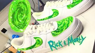 Custom Painting Air Force 1 // Rick and Morty Edition. #art #trending #shoes #rickandmorty #nike