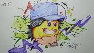 Menggambar Graffiti Karakter || Pensil Karakter #agoy #agoycreative #duniapensilart