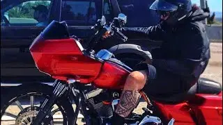 Tire swap on a 2019 Harley road glide