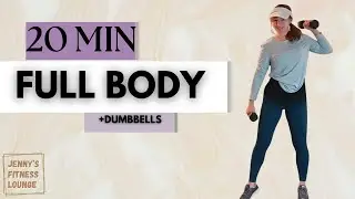 20 MIN FULL BODY STRENGTH WORKOUT +Dumbbells | Home Workout