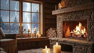 3 Hours of Rainfall & Soft Thunder 🌩️🌧️ | Calm Cabin Ambience for Focus & Stress Relief
