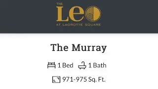 The Murray - 1Bedroom1Bathroom - 971 to 975 square feet (Mid-Construction)