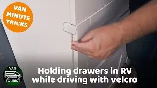Holding drawers in RV while driving with velcro. Cheap and simple way to keep drawers closed