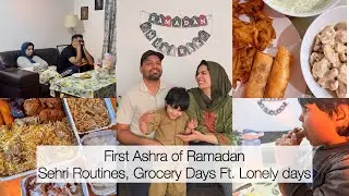 First Ashra of Ramadan! Sehri Routines, Grocery Day & Iftar alone 🥲 | Conservative Rida in uk