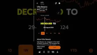 ULTA BEAUTY  STOCK PRICE MOVEMENT - ROBINHOOD STOCK MARKET INVESTING