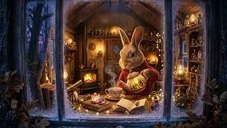 Cozy Rabbit Tea Time 🐇☕ | 1 Hour Tiny House Ambience for Sleep, Relax & Study