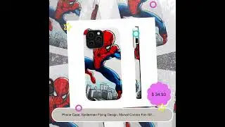 Phone Case, Spiderman Flying Design, Marvel Comics Fan Gift, Tough Cover, Magnetic Holder, Protec...