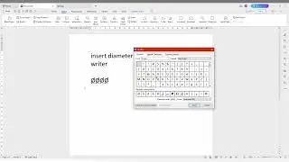 How to insert diameter symbol in wps office writer