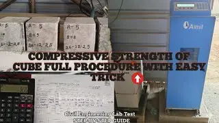 Compressive strength of cube full procedure with calculation =easy trick 