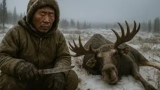 Epic Moose Hunt in Yakutia 4K | Surviving Deadly Yakut Snowstorm Adventure