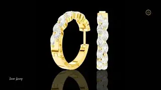 Diamond Hoop Huggies EarringInGold.#JewelryIndustry#LuxuryJewelry #DiamondJewelry#JewelryBusiness