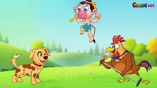 Learn Colors with Colorful Dogs For Kids | Funny Dace with animals - Learn Colours with Animals