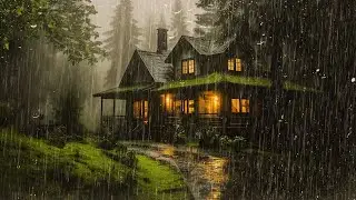 Mesmerizing Rain Sounds for Deep Sleep 🌧️ Heavy Storm on Tin Roof & Mighty Thunder at Night