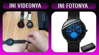 Jam Tangan Pria Fashion CRRJU 2024! Biru Ultra Tipis, Tali Jala & Retro Hollow - Keren & Tahan Air